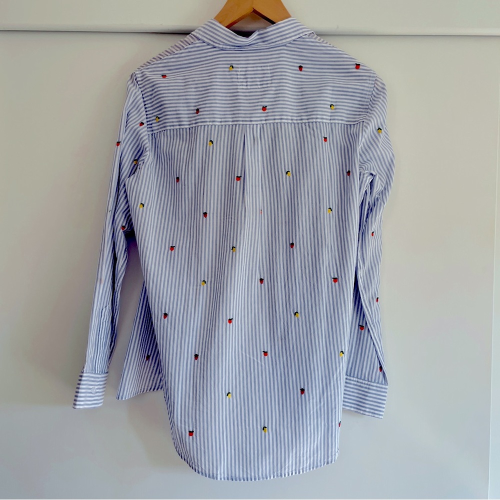 NWT RAILS Pinstripe & Strawberry Button Down, Sz S‎ - Picture 6 of 6